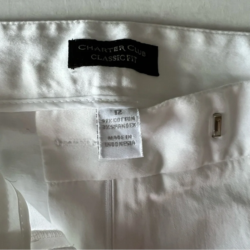 Charter Club White Classic Straight Leg pants - Picture 3 of 7